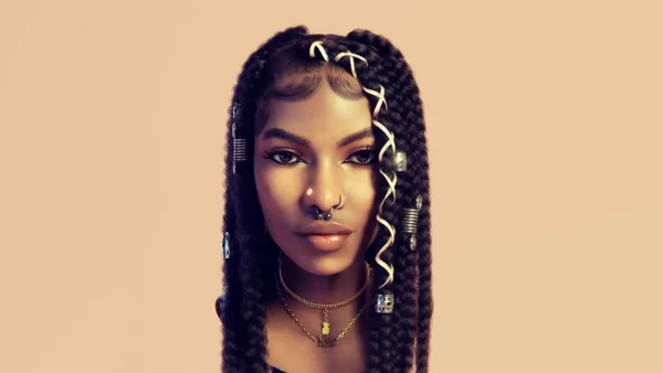 Hyper-Realistic 3D Character Of Black Or African American Girl Rocking Box Braids (4C Hair). Made Using Blender And Rendered With Cycles. Hyper-realistic 3d character of black or african american girl rocking box braids (4c hair). Made using blender and rendered with cycles.
