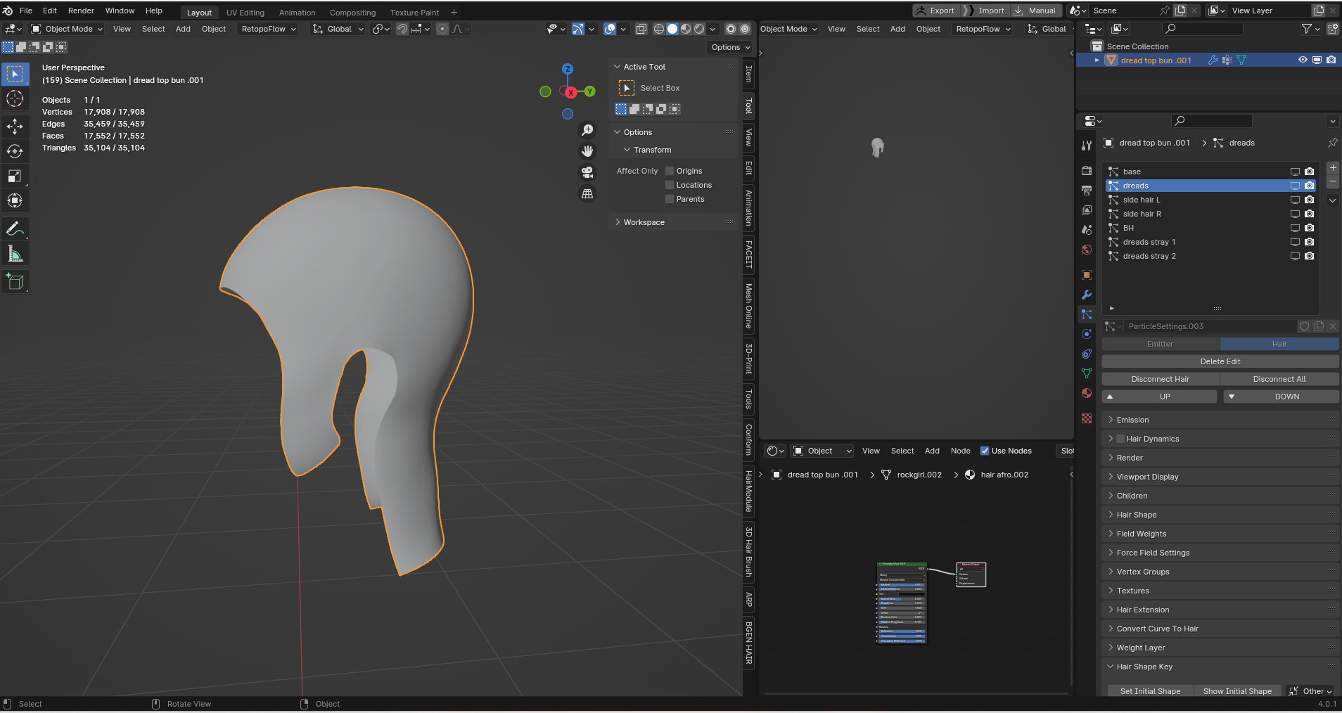 Hair Blend File Explaining the pixelhair hair asset blend file