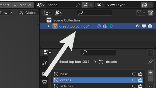 Hair Blend File Explaining the pixelhair hair asset blend file