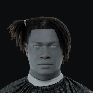 PixelHair ready-made Polo G dreads 3D hairstyle in Blender using hair particle system