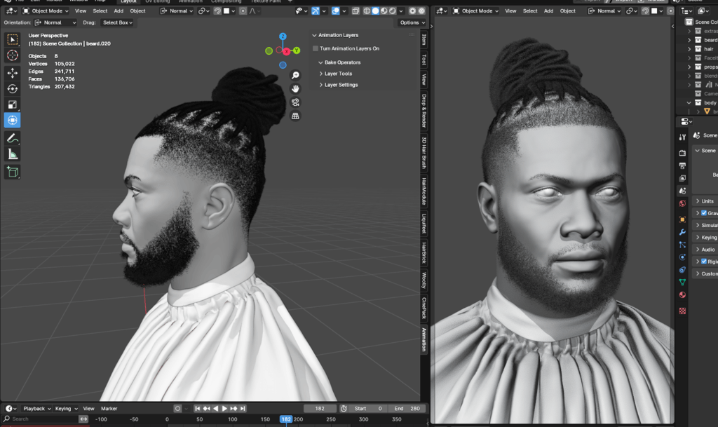 How To Get The Perfect Hair Roughness For A Realistic Look Pixelhair pre-made burna boy dreads fade taper in blender using blender hair particle system