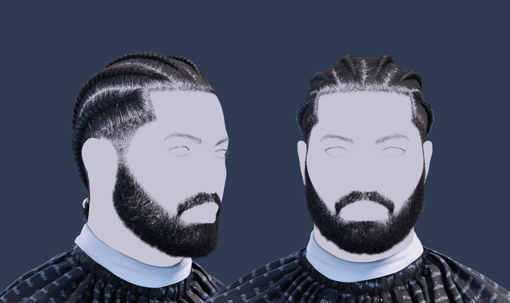 How To Get The Perfect Hair Roughness For A Realistic Look Pixelhair pre-made drake braids fade taper in blender using blender hair particle system