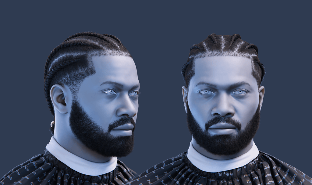 Pixelhair On Stylized Characters In Blender: Achieving Studio-Quality Hair With Ease Pixelhair pre-made drake braids fade taper in blender using blender hair particle system