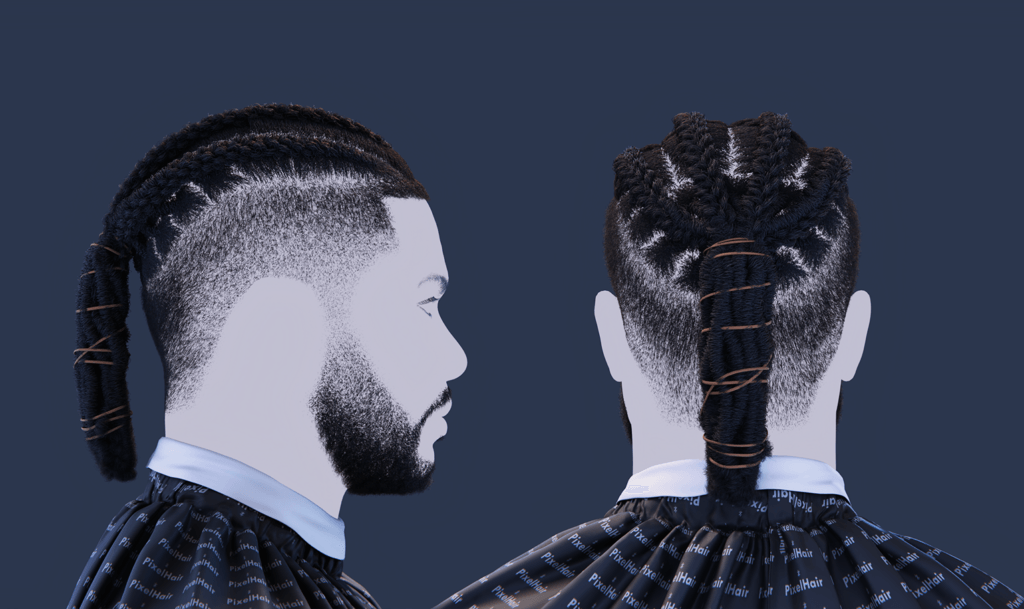 How To Get The Perfect Hair Roughness For A Realistic Look Pixelhair pre-made omarion braided dreads fade taper in blender using blender hair particle system