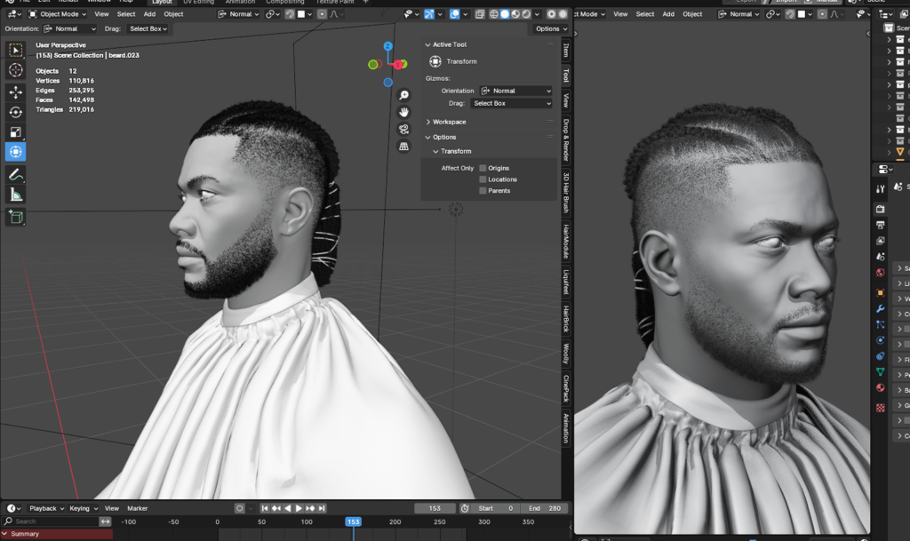 Pixelhair Vs. Manual Hair Grooming In Blender: Which Is Better? Pixelhair pre-made omarion braided dreads fade taper in blender using blender hair particle system