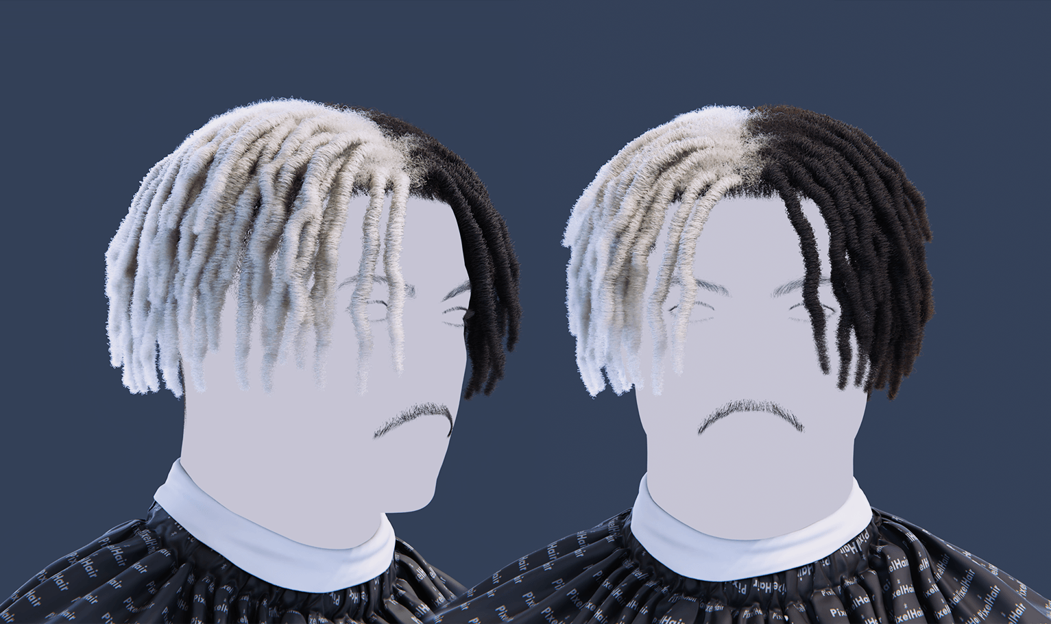 PixelHair pre-made Ken Carson Fade Taper in Blender using Blender hair particle system