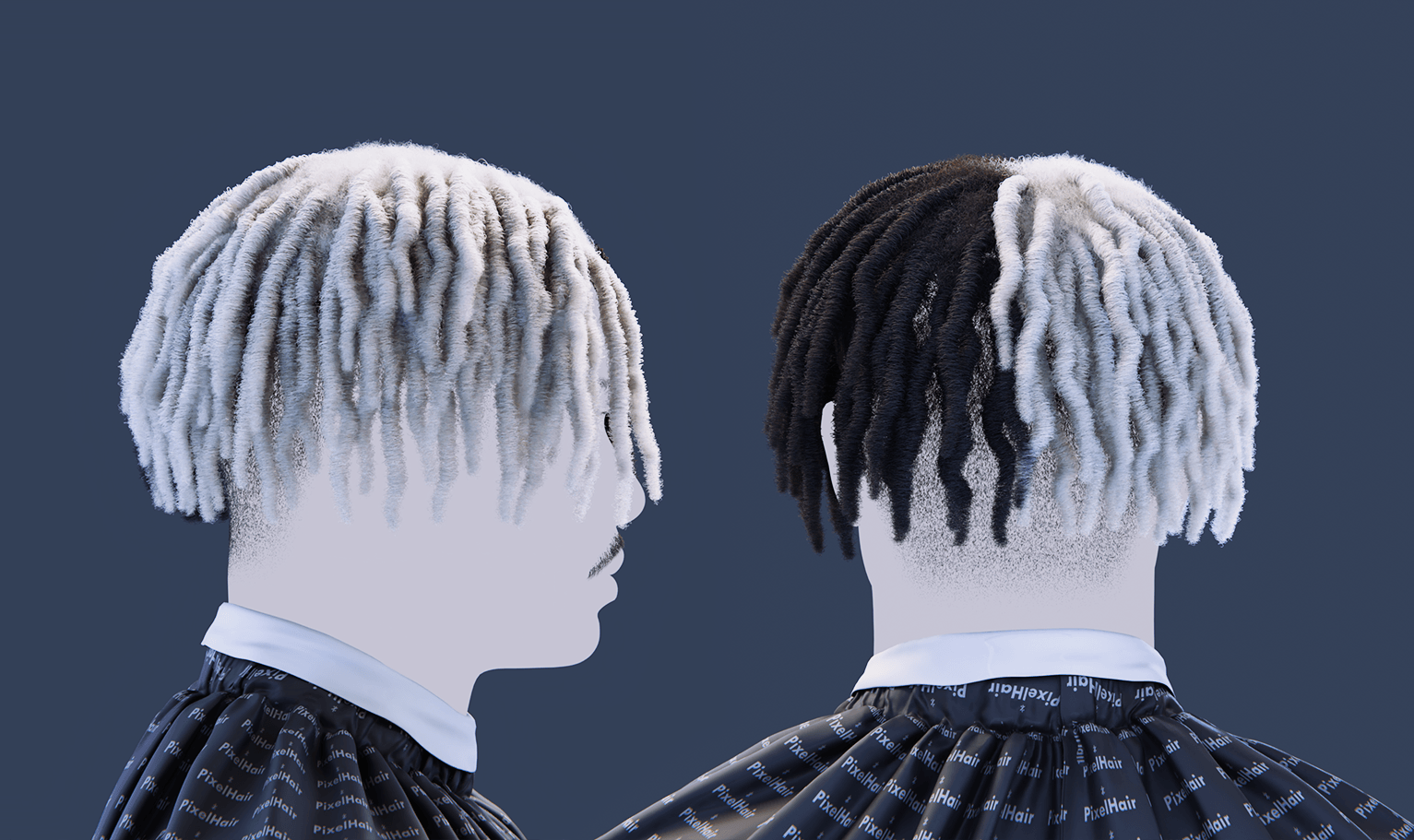 PixelHair pre-made Ken Carson Fade Taper in Blender using Blender hair particle system