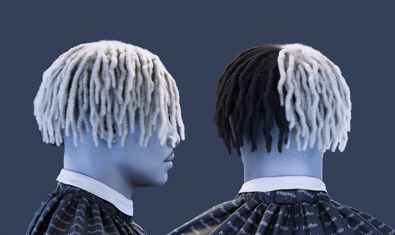 PixelHair pre-made Ken Carson Fade Taper in Blender using Blender hair particle system