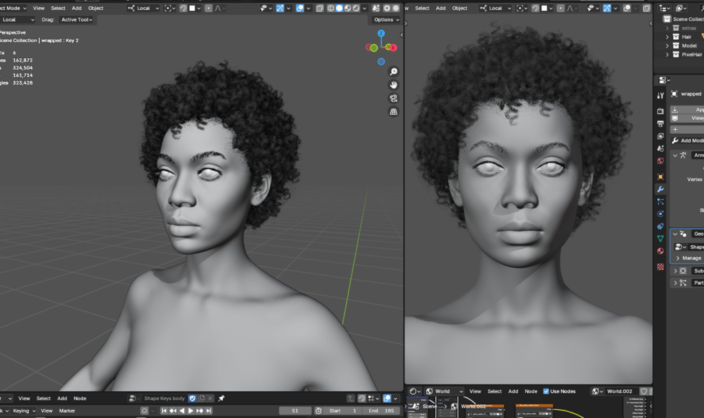 Pixelhair On Stylized Characters In Blender: Achieving Studio-Quality Hair With Ease Pixelhair pre-made curly afro in blender using blender hair particle system