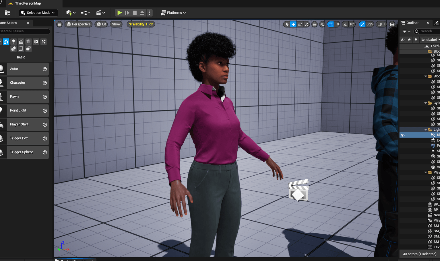 PixelHair pre-made female 3d character braided mohawk Curly Afro 3D hairstyle on a metahuman in Unreal Engine 5 using Blender hair particle system