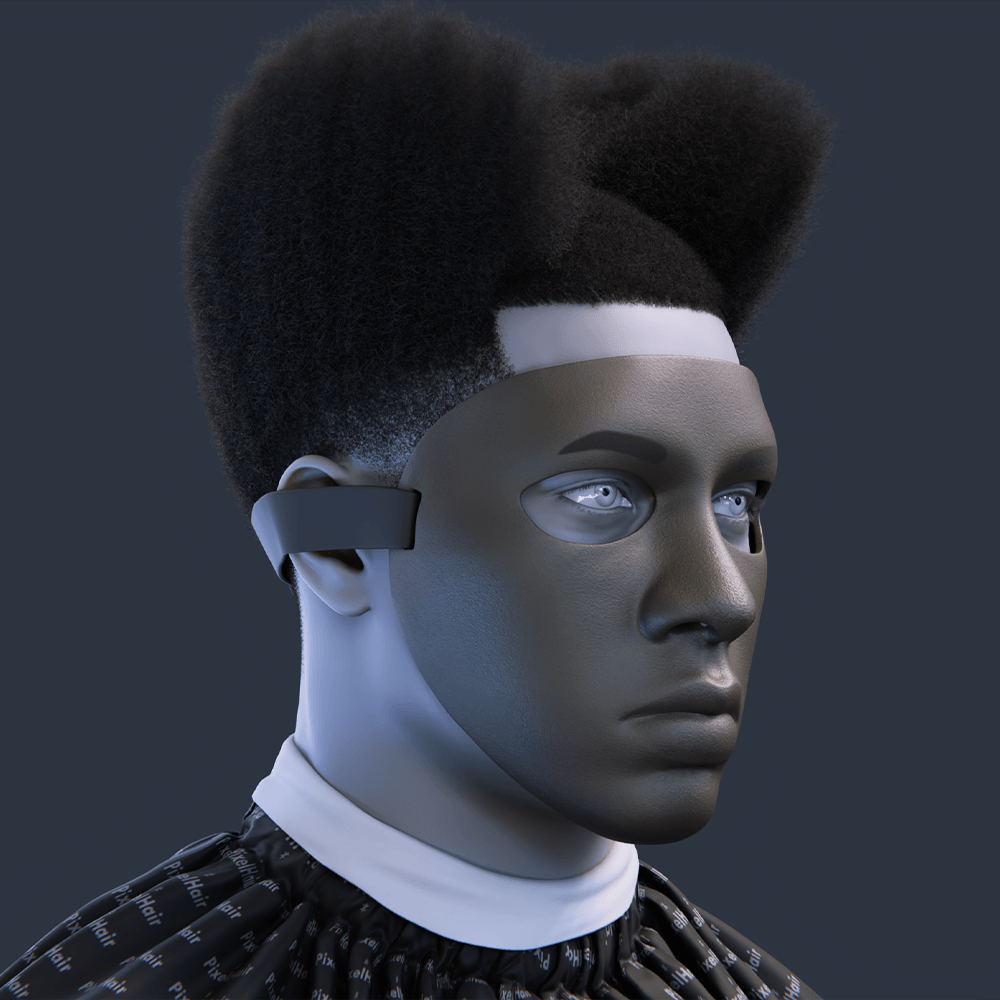 Home Pixelhair pre-made tyler the creator chromatopia album 3d character afro in blender using blender hair particle system