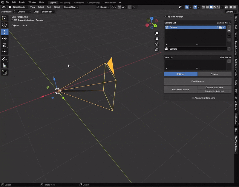 Camera List Table Blender number of camer records install blender addon- the view keeper. Store multiple camera angles in blender