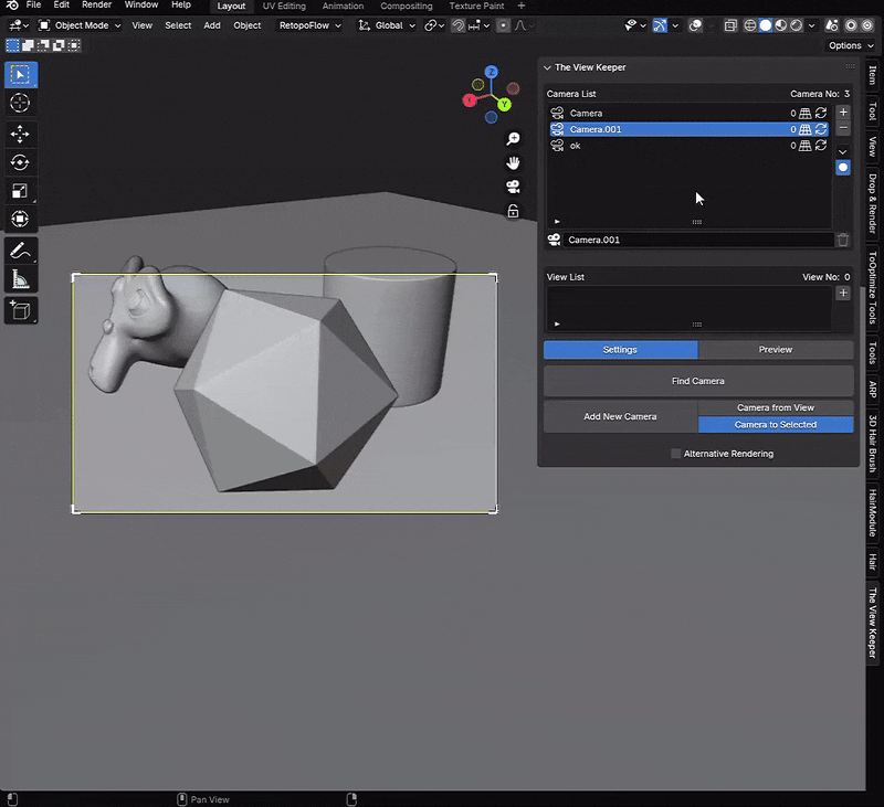 How Do I Set Up A Panoramic Camera In Blender? Blender camera preview records view record list view table blender addon- the view keeper. Store multiple camera angles in blender
