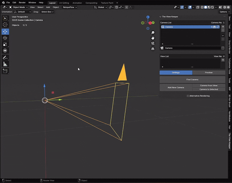 Camera List Table Blender remove camera install blender addon- the view keeper. Store multiple camera angles in blender