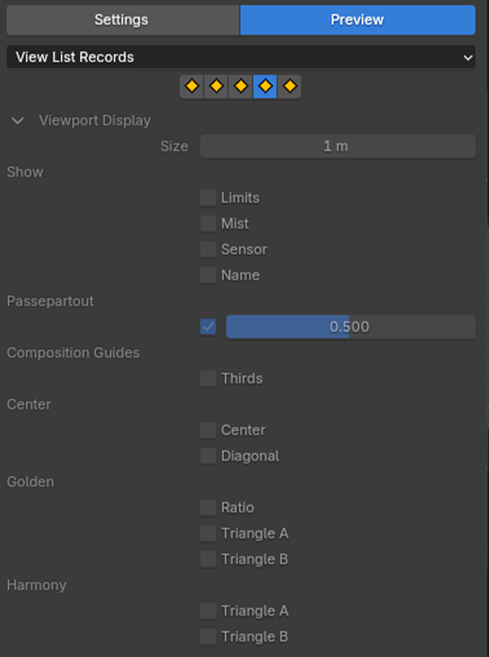 View List Records Blender viewport display settings preview view records view record list view table blender addon- the view keeper. Store multiple camera angles in blender