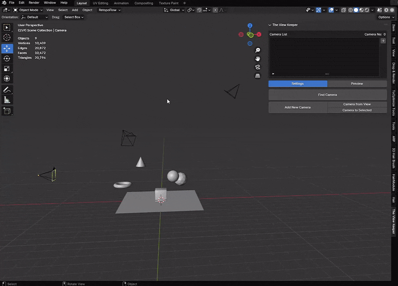 Managing Multiple Camera Settings In Blender With The View Keeper Blender find camera the view keeper settings blender addon- the view keeper. Store multiple camera angles in blender