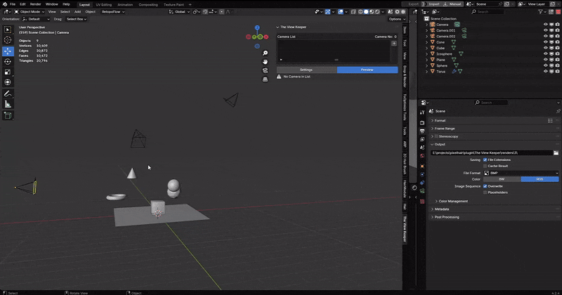 Camera List Records Blender camera output change view record list view table blender addon- the view keeper. Store multiple camera angles in blender