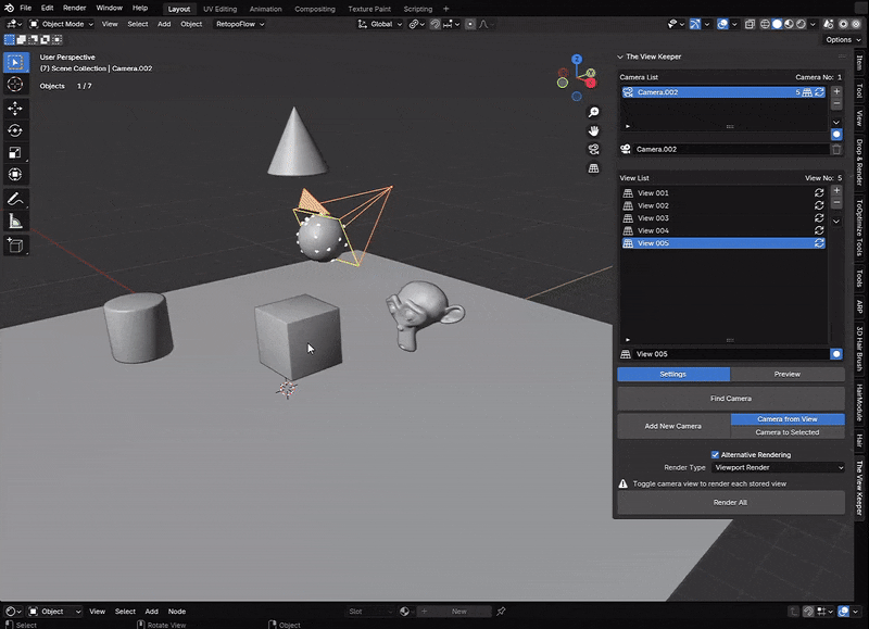 Why The View Keeper Is The Best Blender Add-On For Scene Management Blender refrsh view record list view table blender addon- the view keeper. Store multiple camera angles in blender