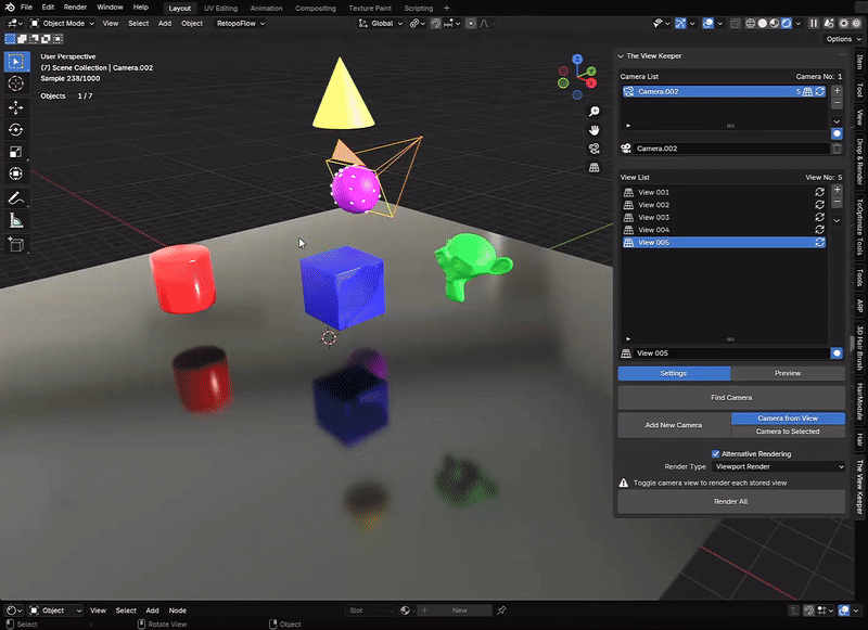 Advanced Camera Switching Techniques With The View Keeper In Blender Blender camera updates view list view table blender addon- the view keeper. Store multiple camera angles in blender