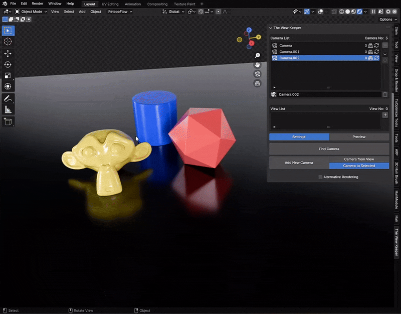 A Beginner’s Guide To The View Keeper Add-On For Blender Blender camer records install blender addon- the view keeper. Store multiple camera angles in blender background images