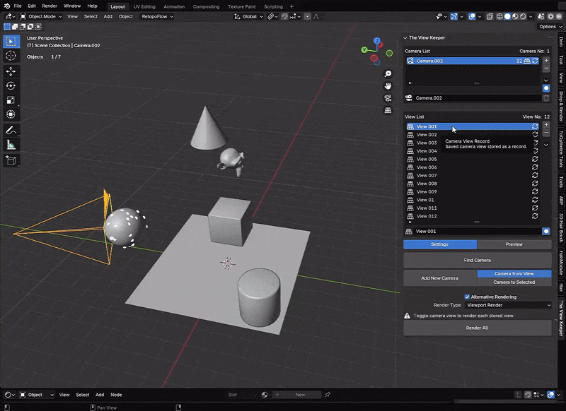 Why The View Keeper Is The Best Blender Add-On For Scene Management Blender camer view list list table blender addon- the view keeper. Store multiple camera angles in blender