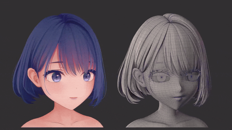Credit - Kensyouen_Y Yelzkizi how to make stylized anime hair flow naturally in blender