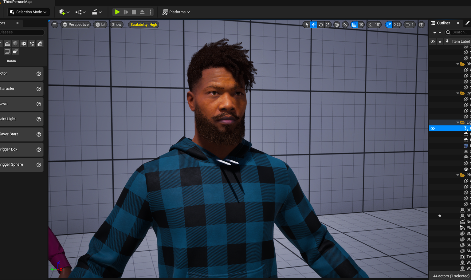 PixelHair Realistic Killmonger from Black Panther Dreads fade 4c hair on a metahuman in Unreal Engine 5 using Blender hair particle system