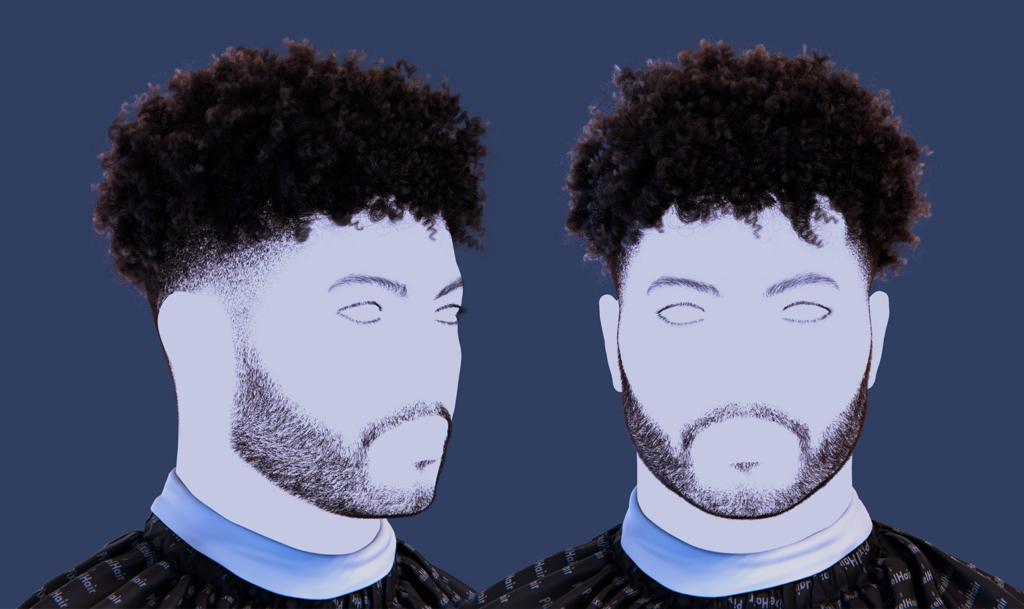 Mastering Customization Of Pixelhair Assets For Any 3D Character In Blender Pixelhair realistic 3d character curly afro taper 4c hair in blender using blender hair particle system