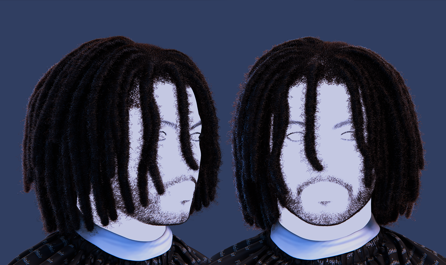 PixelHair Realistic r Dreads 4c hair in Blender using Blender hair particle system