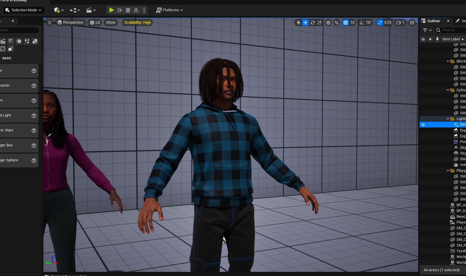 PixelHair Realistic Dreads 4c hair on a metahuman in Unreal Engine 5 using Blender hair particle system