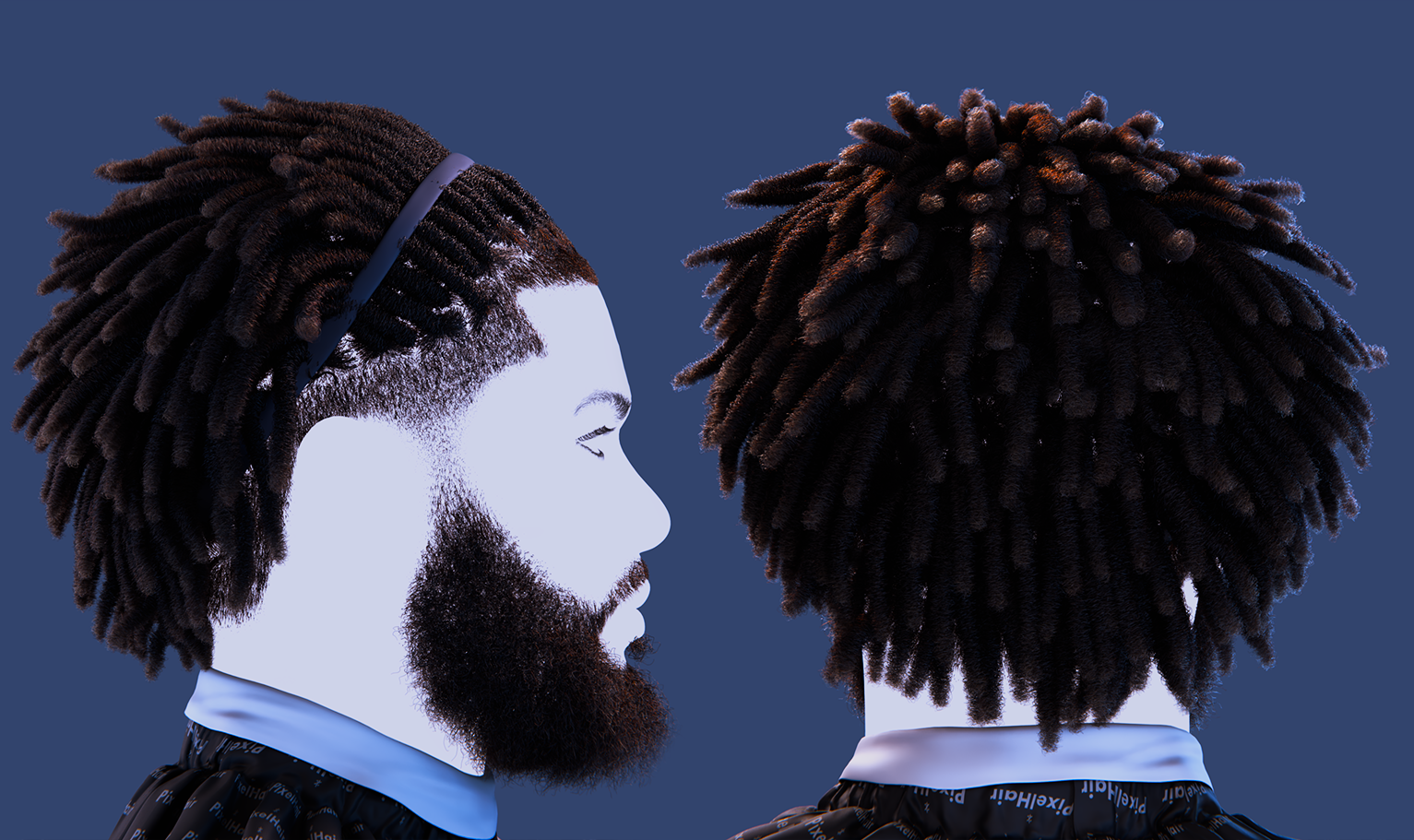 PixelHair Realistic Dreads 4c hair in Blender using Blender hair particle system