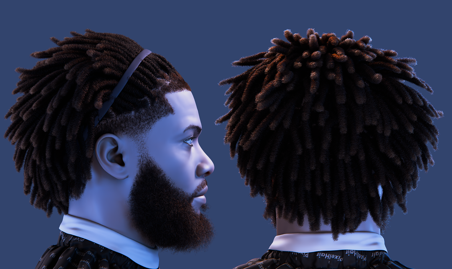 PixelHair Realistic Dreads 4c hair in Blender using Blender hair particle system