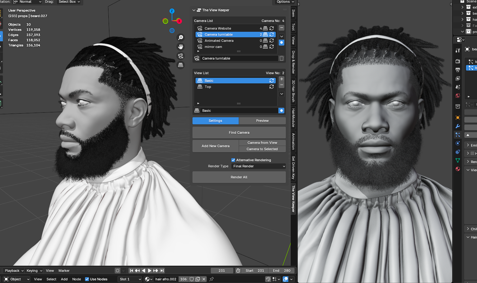 PixelHair Realistic Dreads 4c hair in Blender using Blender hair particle system