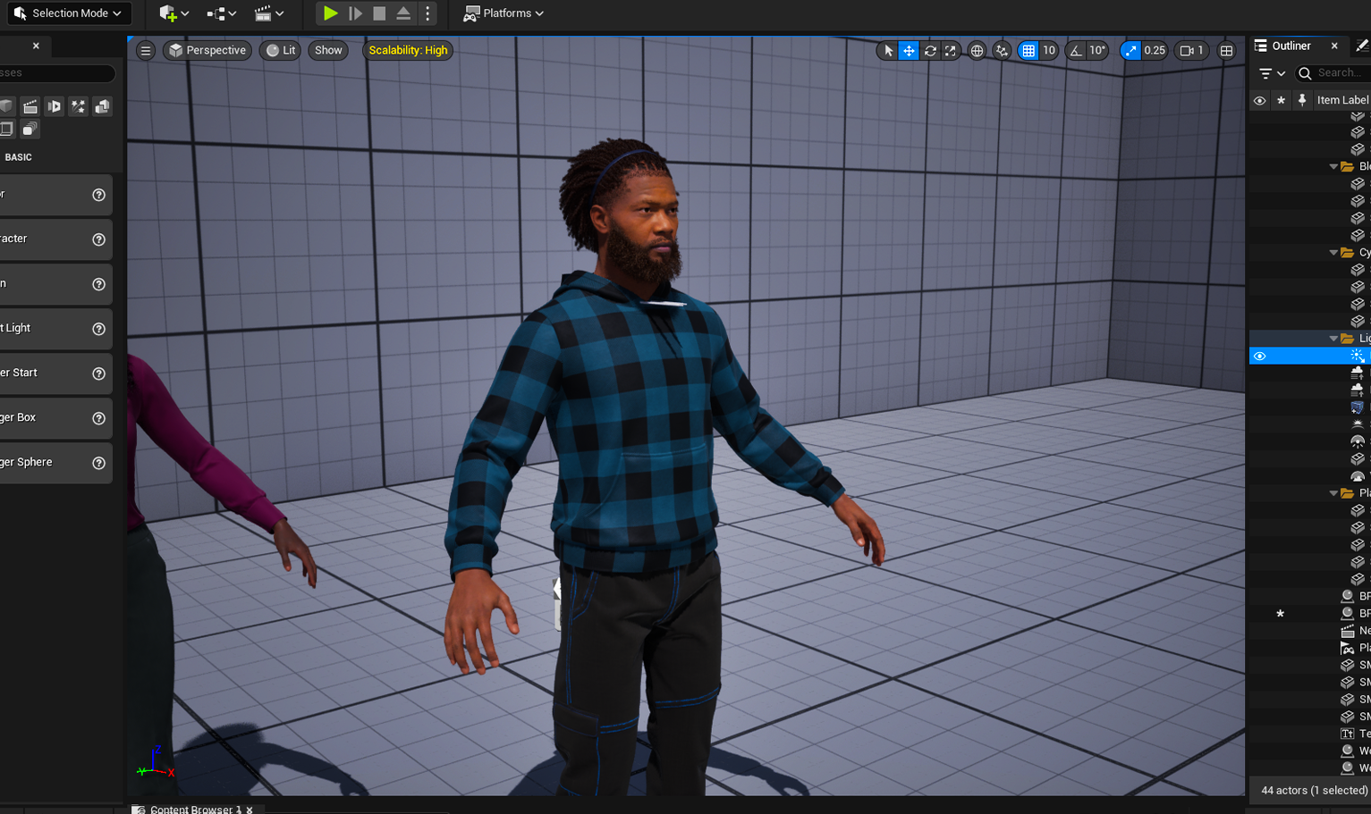 PixelHair Realistic Dreads 4c hair on a metahuman in Unreal Engine 5 using Blender hair particle system