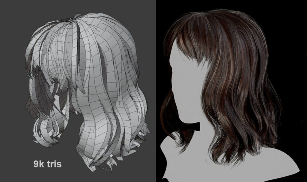 Yelzkizi real-time hair for aaa games: full tutorial and workflow using zbrush, maya, blender, and marmoset