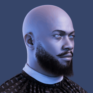 PixelHair ready-made 3D full beard with magic moustache in Blender using Blender hair particle system