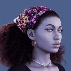 PixelHair Realistic female 3d character curly afro 4c hair in Blender using Blender hair particle system