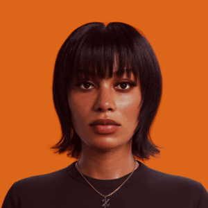 yelzkizi PixelHair Realistic female 3d character Layered Shag Bob with Wispy Bangs 3D Hair in Blender using Blender hair particle system