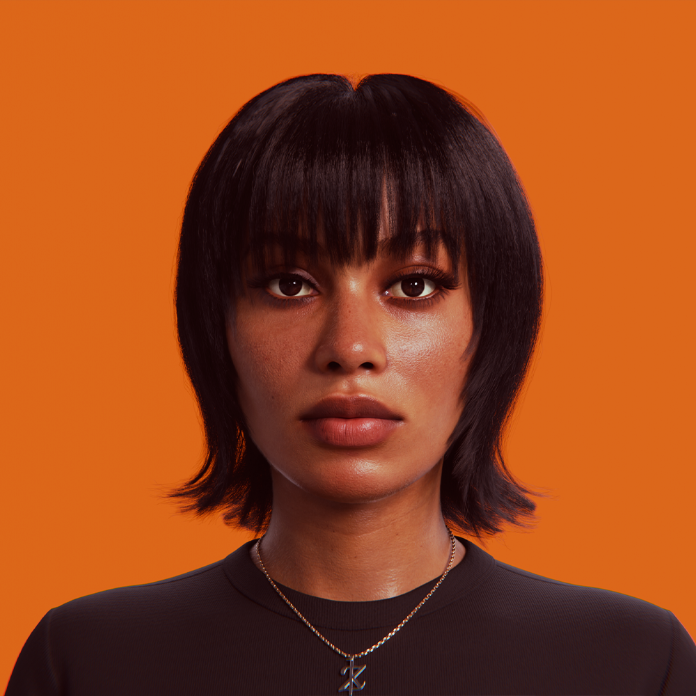 Home Yelzkizi pixelhair realistic female 3d character layered shag bob with wispy bangs 3d hair in blender using blender hair particle system