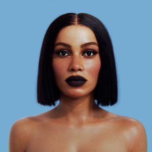 yelzkizi PixelHair Realistic female Blunt Bob 3d hair in Blender using Blender hair particle system