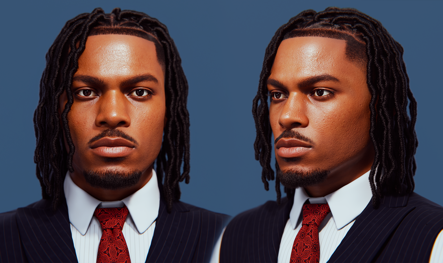 yelzkizi PixelHair Realistic 3D Dreadlocks: Realistic Male Locs 3d hair in Blender using Blender hair particle system