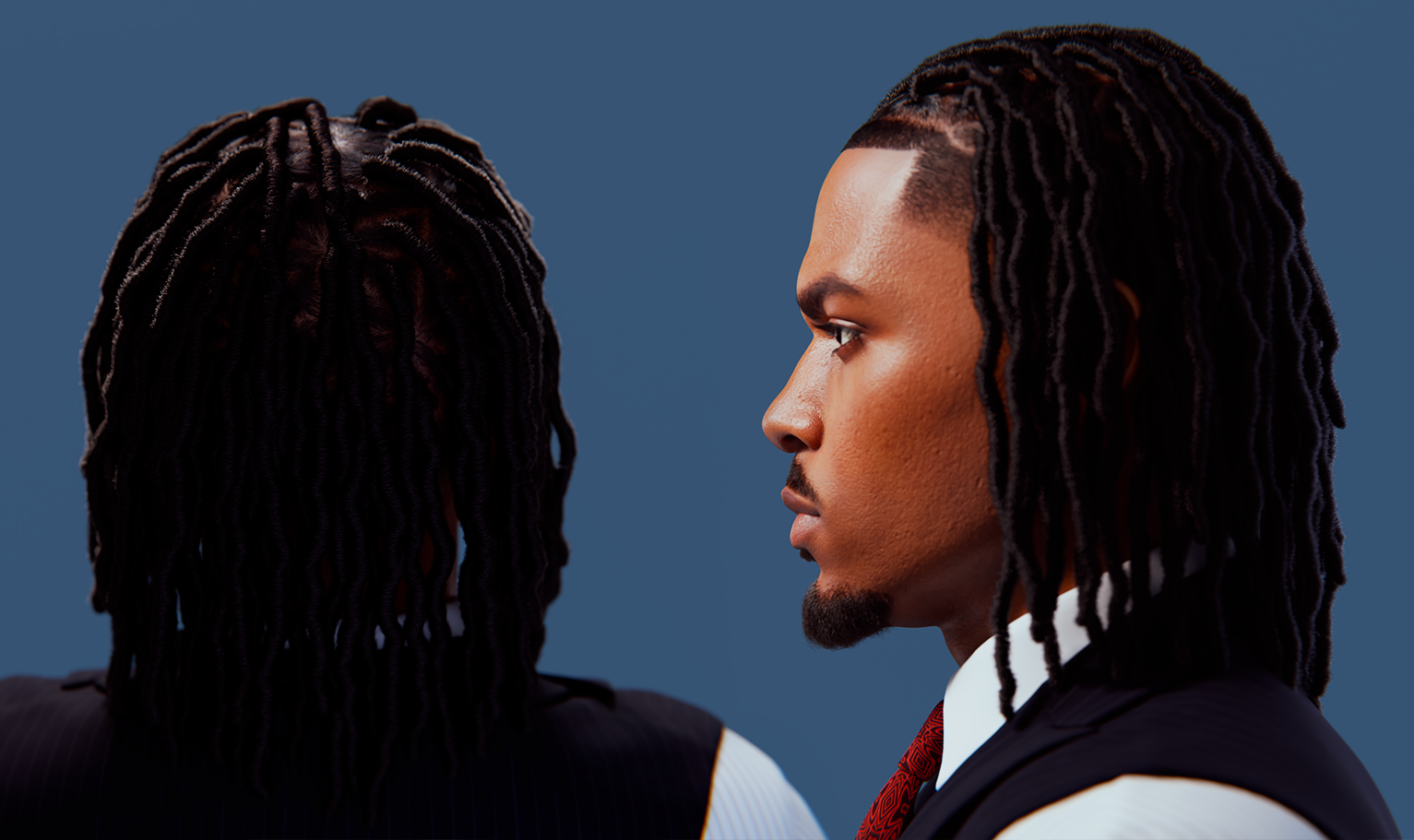 yelzkizi PixelHair Realistic 3D Dreadlocks: Realistic Male Locs 3d hair in Blender using Blender hair particle system
