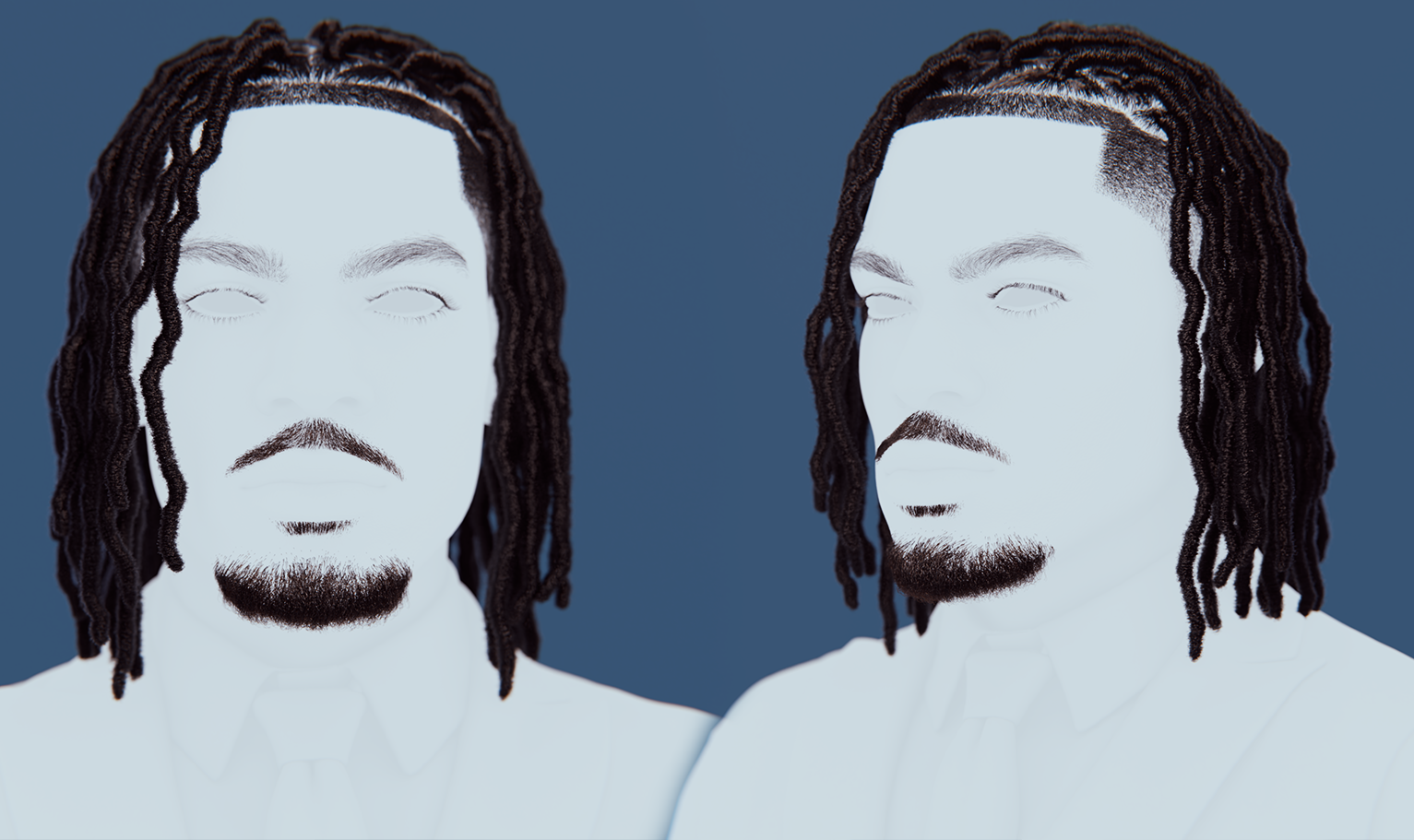 yelzkizi PixelHair Realistic 3D Dreadlocks: Realistic Male Locs 3d hair in Blender using Blender hair particle system