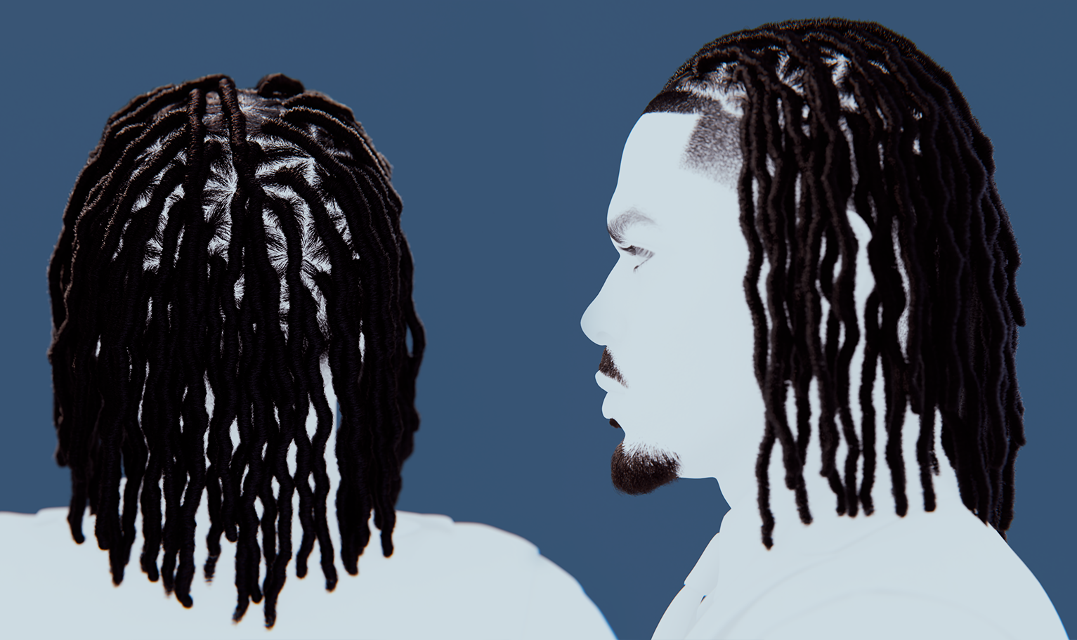 yelzkizi PixelHair Realistic 3D Dreadlocks: Realistic Male Locs 3d hair in Blender using Blender hair particle system