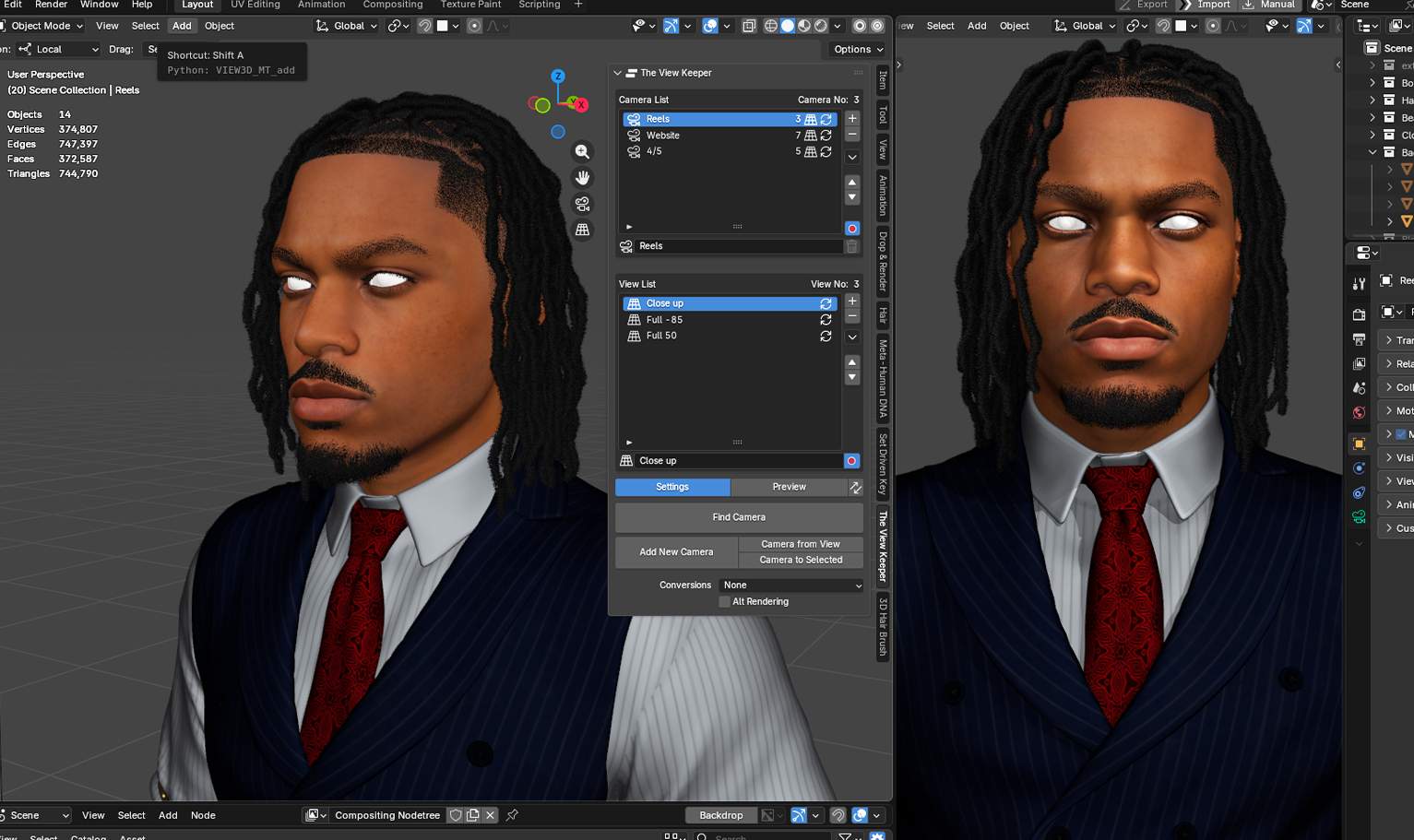 yelzkizi PixelHair Realistic 3D Dreadlocks: Realistic Male Locs 3d hair in Blender using Blender hair particle system