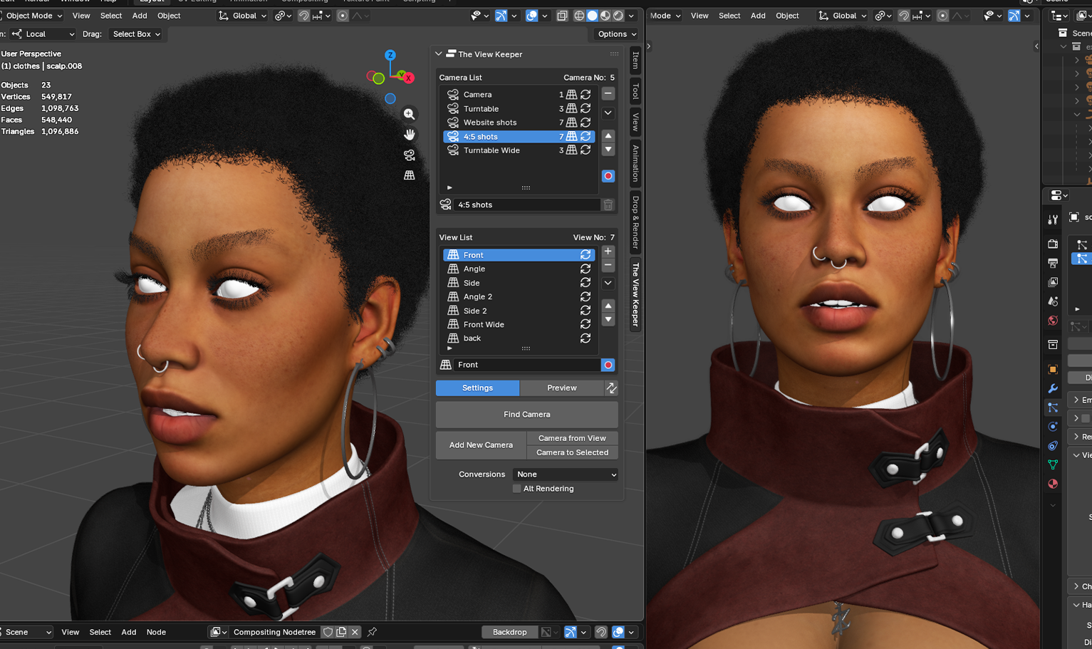 yelzkizi PixelHair Realistic female Realistic Short TWA Afro Groom 3d hair in Blender using Blender hair particle system
