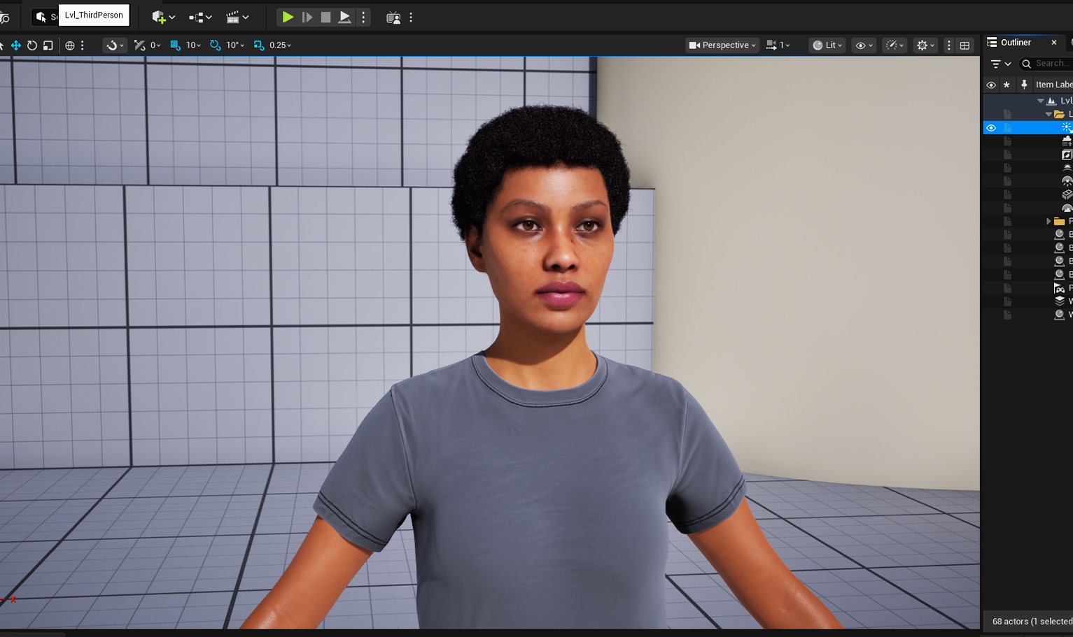 yelzkizi PixelHair Realistic female 3d character Realistic Short TWA Afro Groom 3d hair on a metahuman in unreal engine