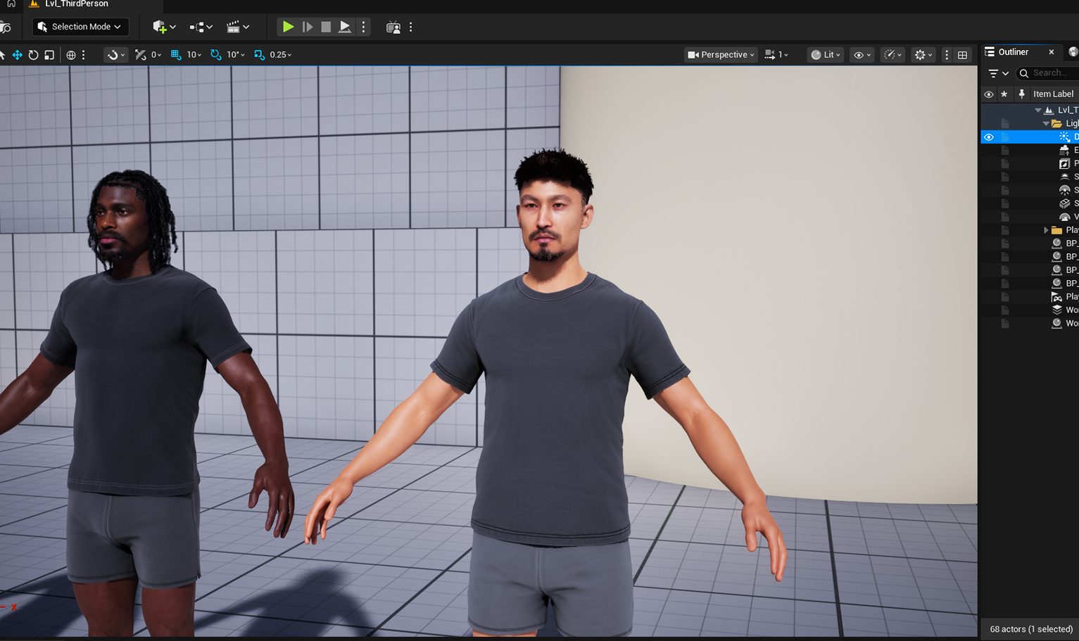yelzkizi PixelHair Realistic Korean Two-Block Fade 3d hair on a metahuman in Unreal engine