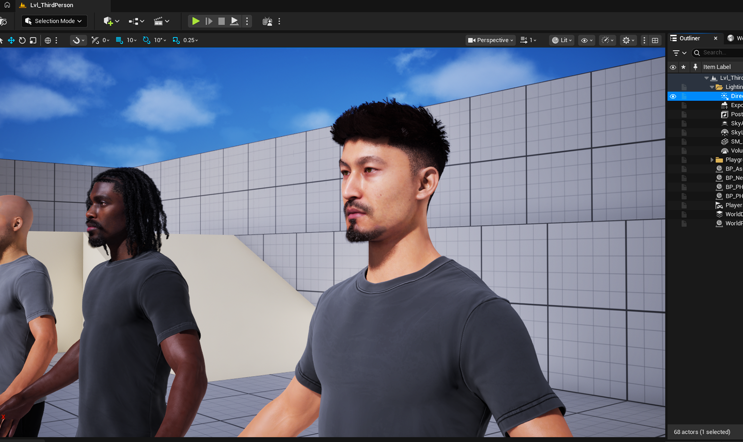 yelzkizi PixelHair Realistic Korean Two-Block Fade 3d hair on a metahuman in Unreal engine