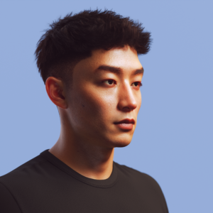 yelzkizi PixelHair Realistic Korean Two-Block Fade 3d hair in Blender using Blender hair particle system